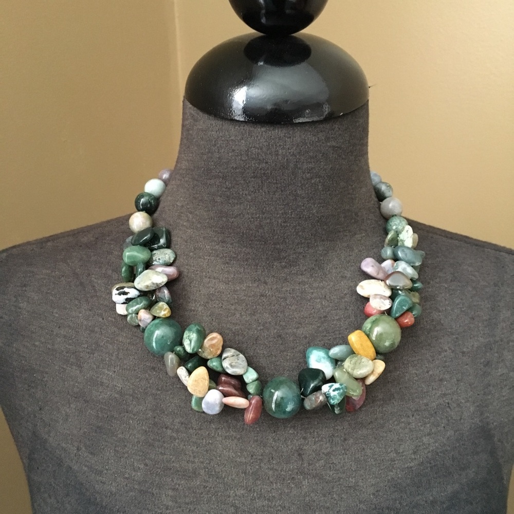 Genuine stone necklace